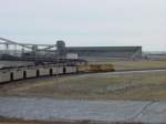 Union Pacific A UP train heads onto the staging track at Thunder Basin Coal Company in Northeast Wyoming 10 Nov 2003.