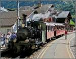 various MGB steam train with HG 2/3 Nr 7 'Breithorn' pictured at Stalden-Saas on August 5th, 2007.