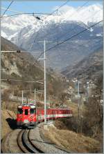 various An MGB Local Train on the way to Visp by Stalden.
21.01.2011