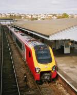 Virgin Trains Ltd. Virgin Country Cross service to Scotland in Turo. 
April 2004
(analog photo)
