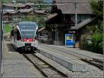 zb-zentralbahn-brunig A ZB local train to Interlaken Ost pictured at Oberried am Brienzer See on July 30th, 2008.