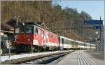 zb-zentralbahn-brunig Goldenpass Train from Luzern to Interlaken in Brienz. 
05.02.2011