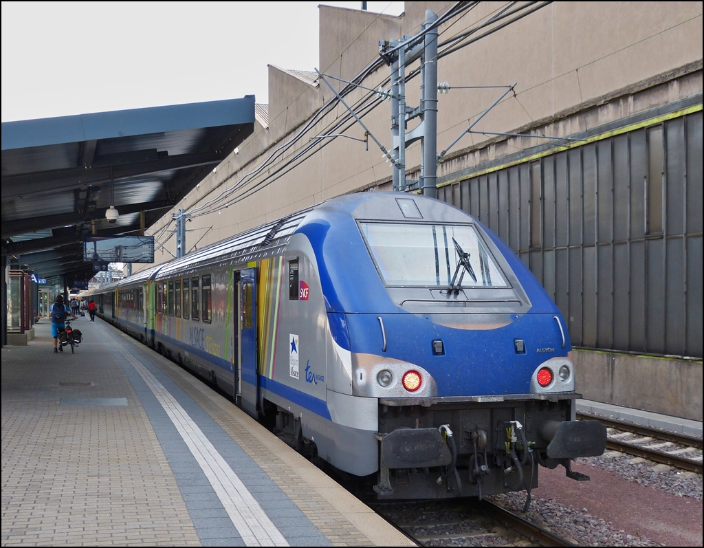 . A SNCF TER Alsace B5-uxh control car (TER200-Voiture-Pilote) taken in Luxembourg City on June 17th, 2013.