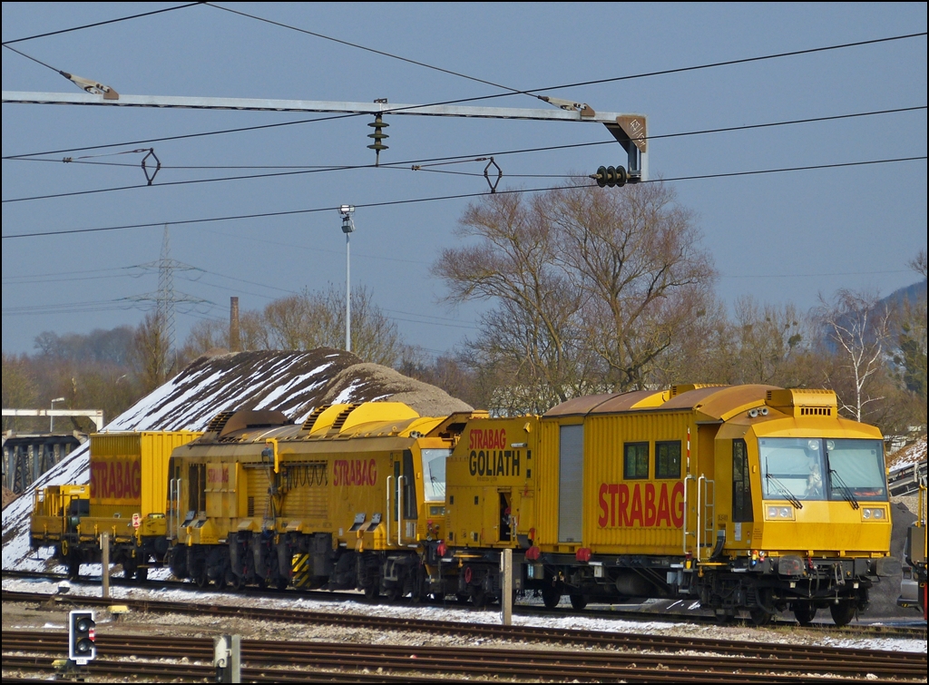 . A Strabag maintenance train photographed in Ettelbrck on March 25th, 2013.