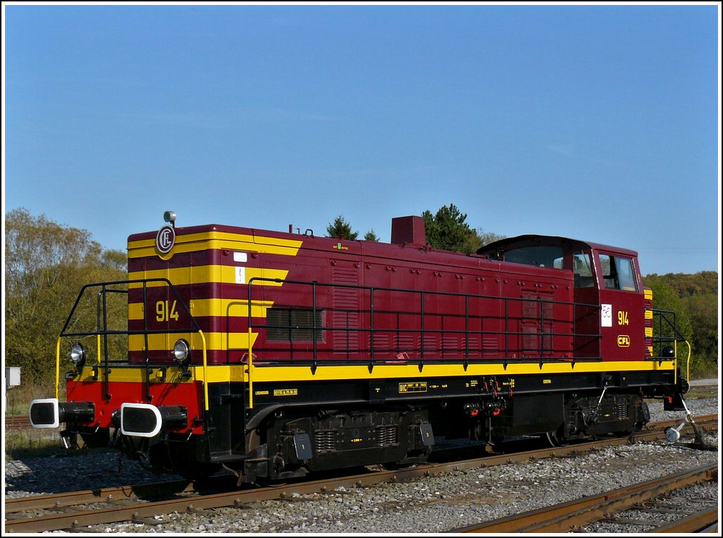 . CFL 914 (former SNCF BB 63123) photographed im Mariembourg on September 27th, 2009.