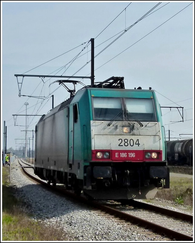 . The TRAXX HLE 2804 pictured in Antwerp on March 24th, 2012.