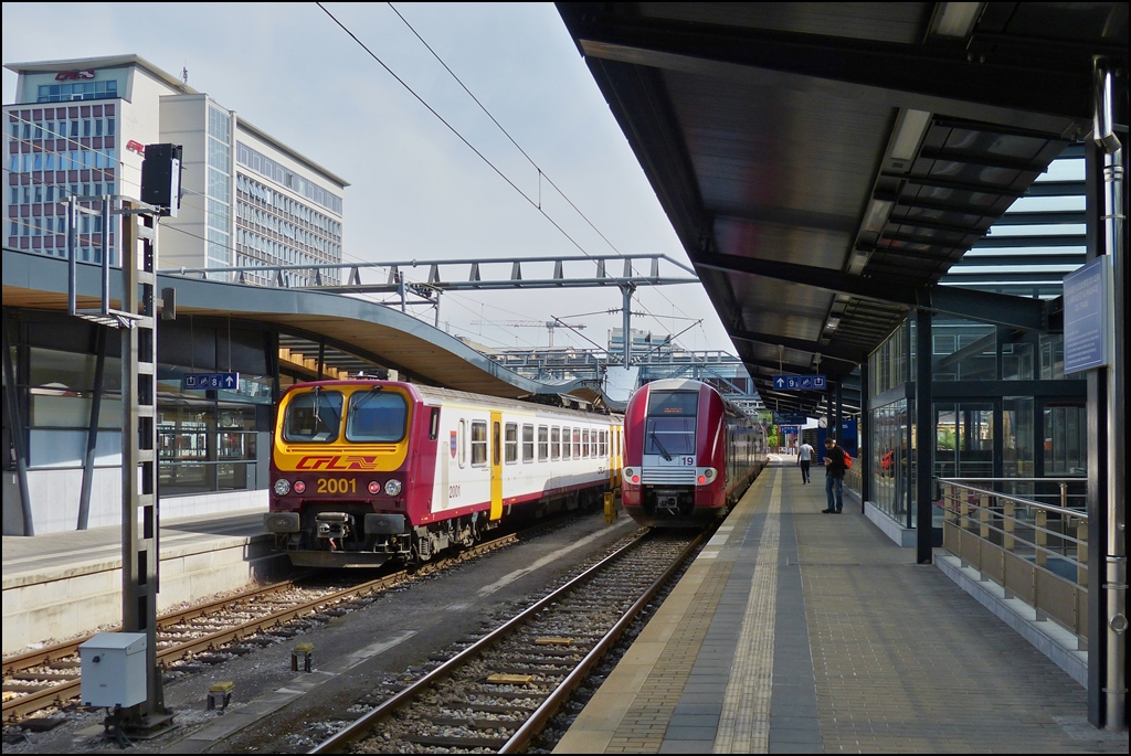 . Z 2001 and Z 2219 pictured together in Luxembourg City on June 17th, 2013.