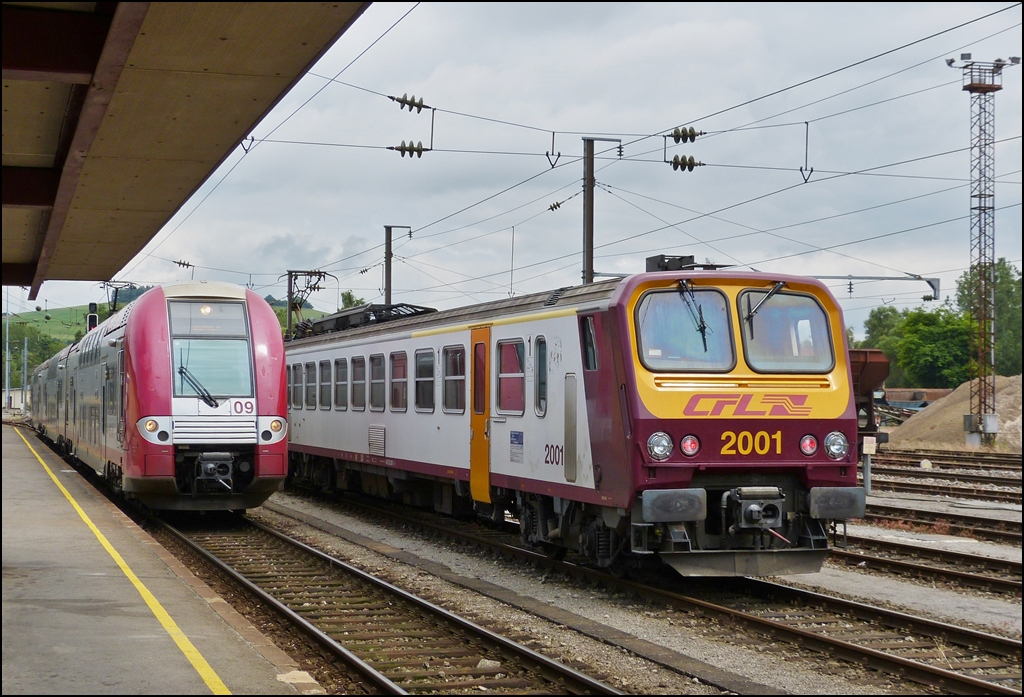 . Z 2209 and Z 2001 pictured together in Ettelbrck on July 5th, 2013.