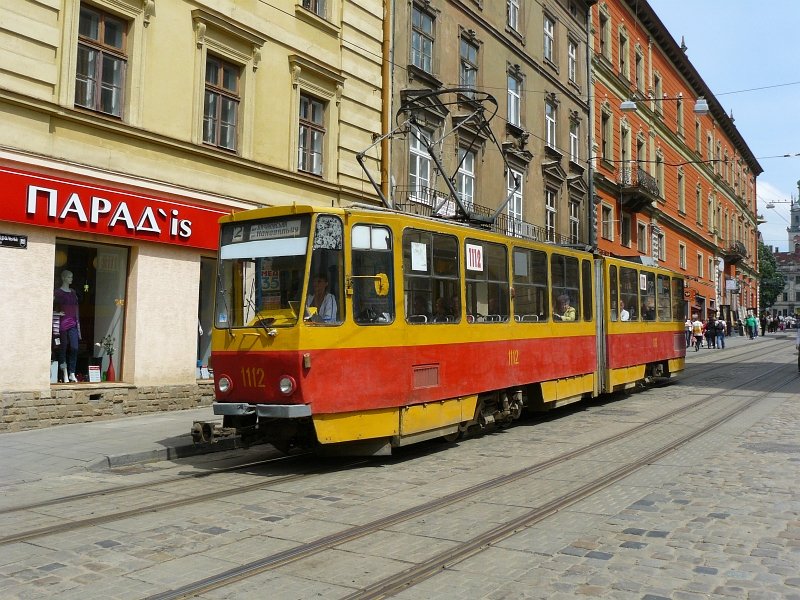 1112 in original colours in the city center. Lviv, Ukraine 25-05-2010.