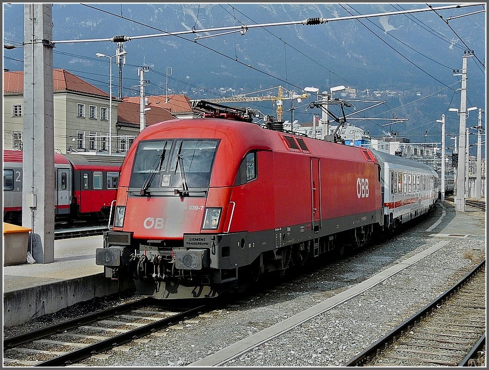 1116 039-7 pictured at Innsbruck on March 8th, 2008.