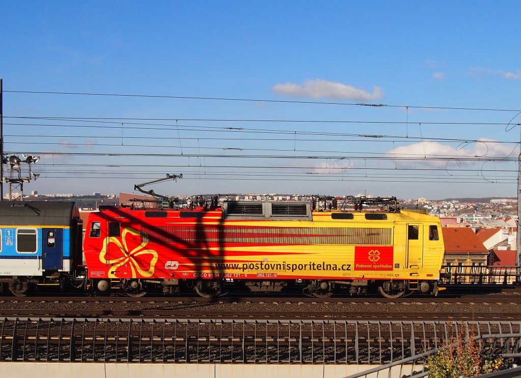 ČD 362 121 near the capital railway station Prague on the 31 Oct 2012.