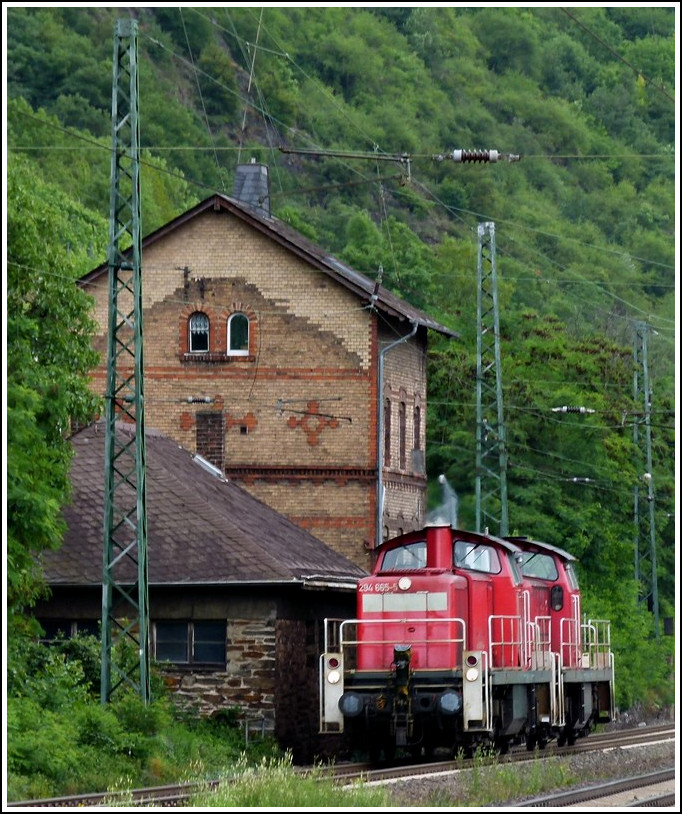294 665-5 pictured together with another diesel engine in Kaub on June 25th, 2011.