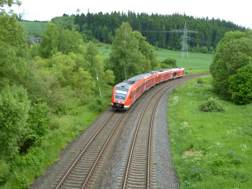 2x 612 are driving between Oberkotzau and Hof, June 9th 2013.