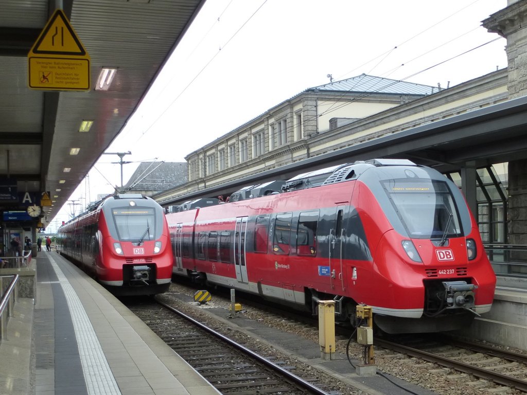 442 237 and 442 250 are standing in Nuremberg main station, June 23th 2013.