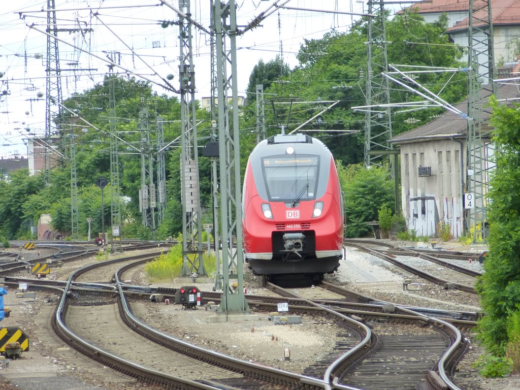 442 250 is standing in Nuremberg main station, June 23th 2013.