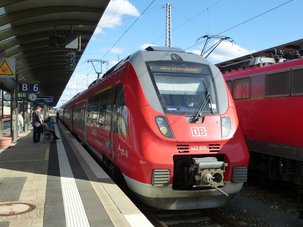 442 806 is standing in Bamberg on June 23th 2013.