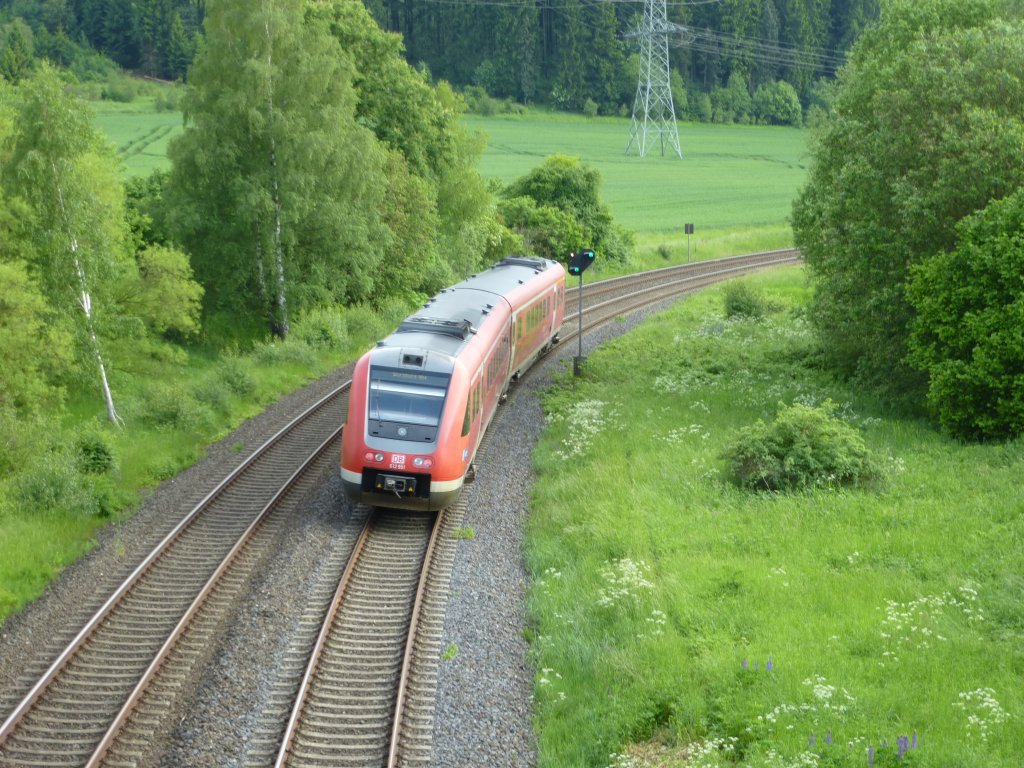 612 991 is driving between Oberkotzau and Hof, June 9th 2013.