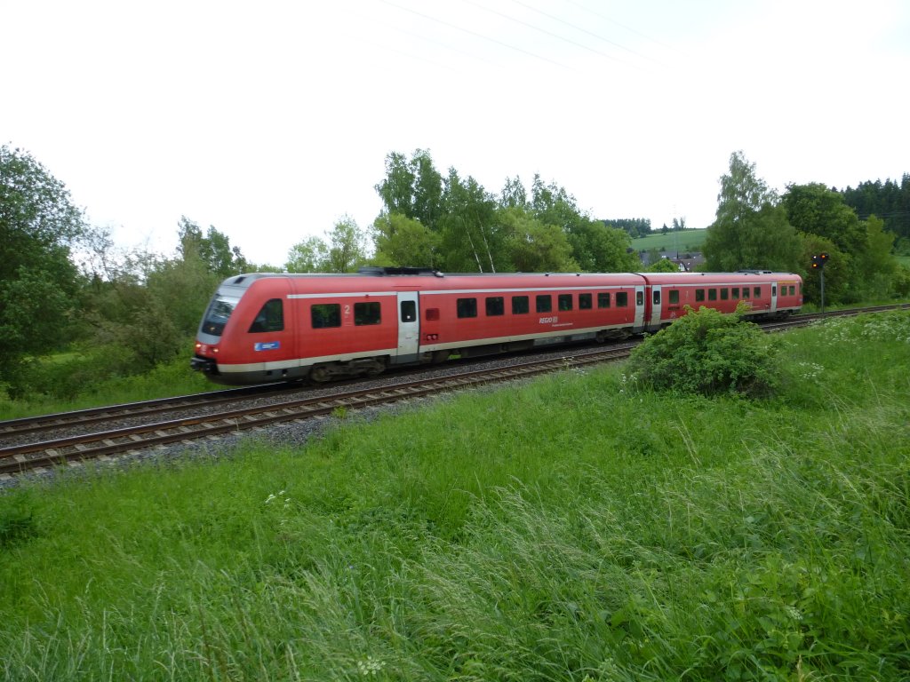 612 xxx is driving between Oberkotzau and Hof, June 9th 2013.