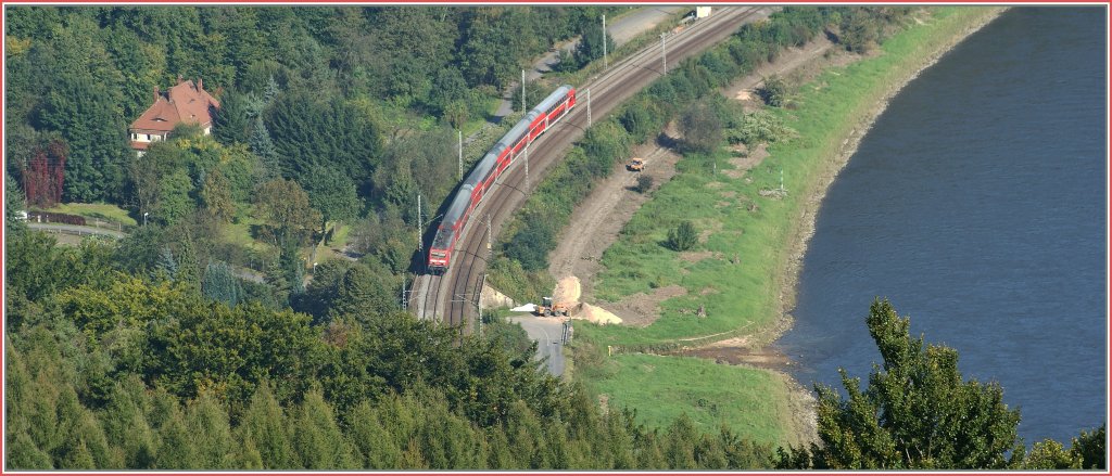 A 143 with a S-Bahn by Knigsstein. 
22.09.2010.