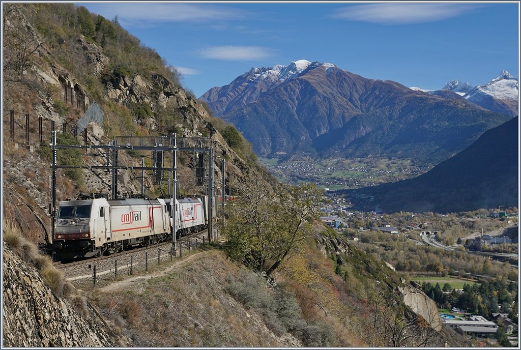 A Crossrail Cargo Train near Lalden.
25.10.2017