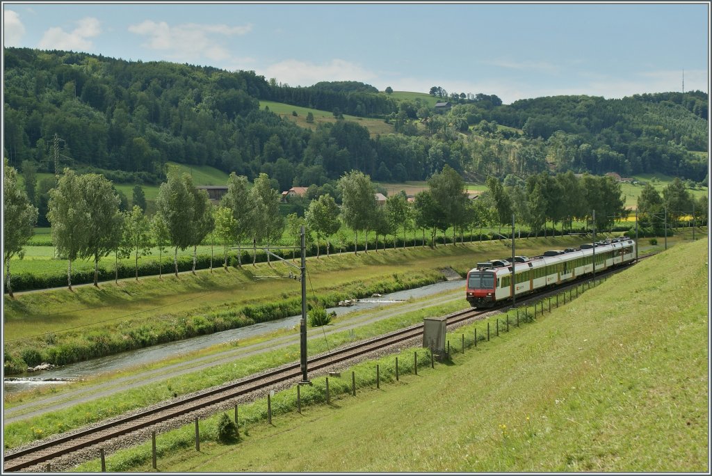 A Domino from Lausanne to Payerne between Moudon and Lucens. 
21.07.2012