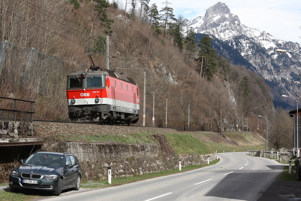 A helper unit rolls upgrade to help another train ....