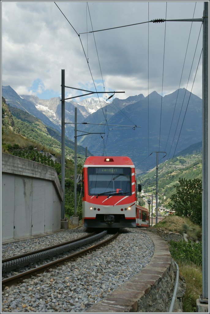 A  Komet  to Zermatt approaching Stalden.
22.07.2012 