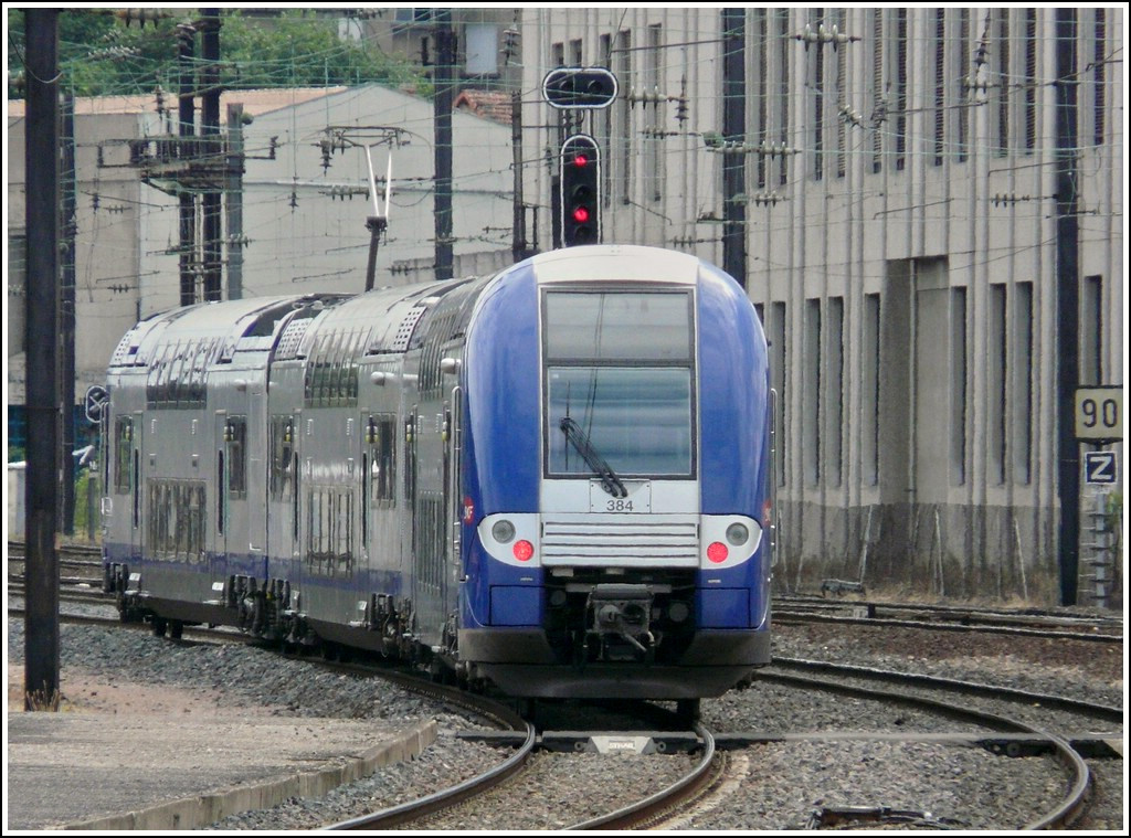 A local train to Nancy is leaving the station of Metz on June 22nd, 2008.