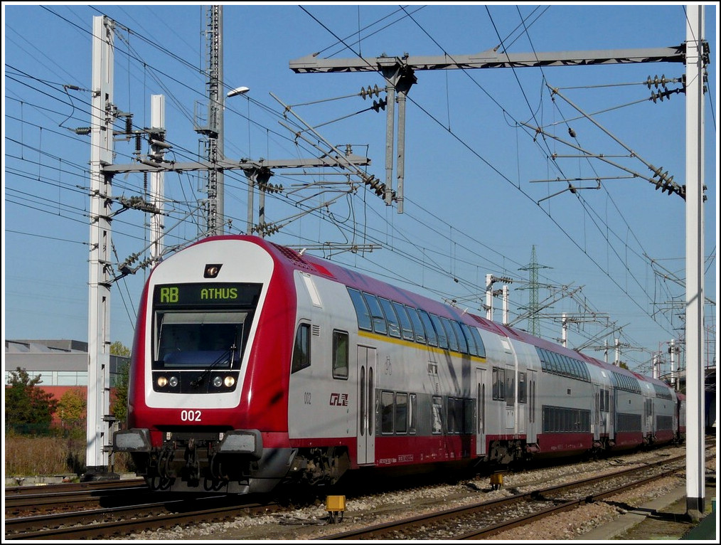 A local train toAthus (B) is running through Lamadelaine on October 1st, 2011.