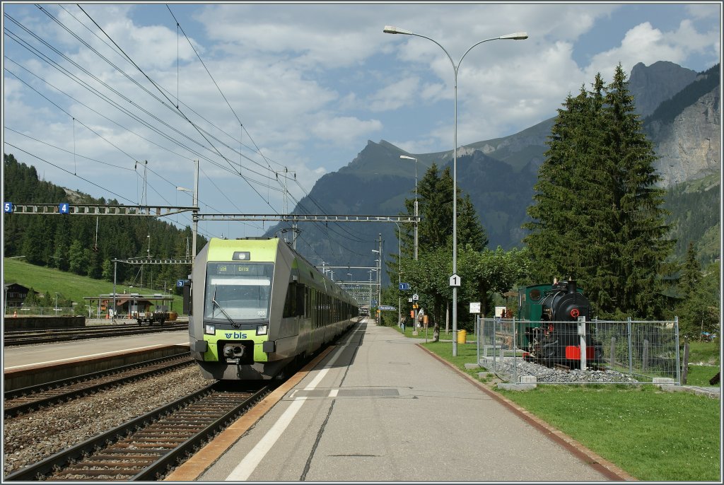 A  Ltschberger  is arriving at Kandersteg. 
22.08.2011