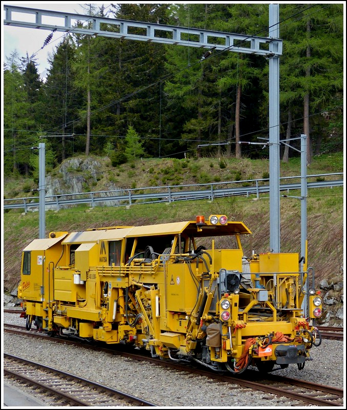 A MGB maintenance train photographed in Hospental on May 24th, 2012.