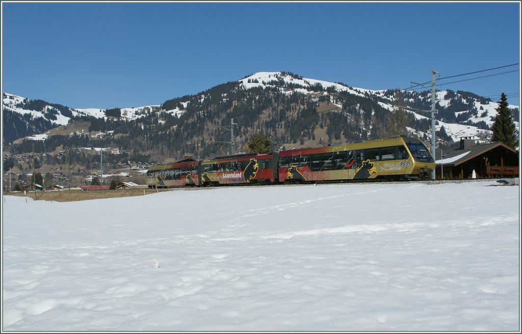 A MOB local train by Gstaad. 
13.03.2012