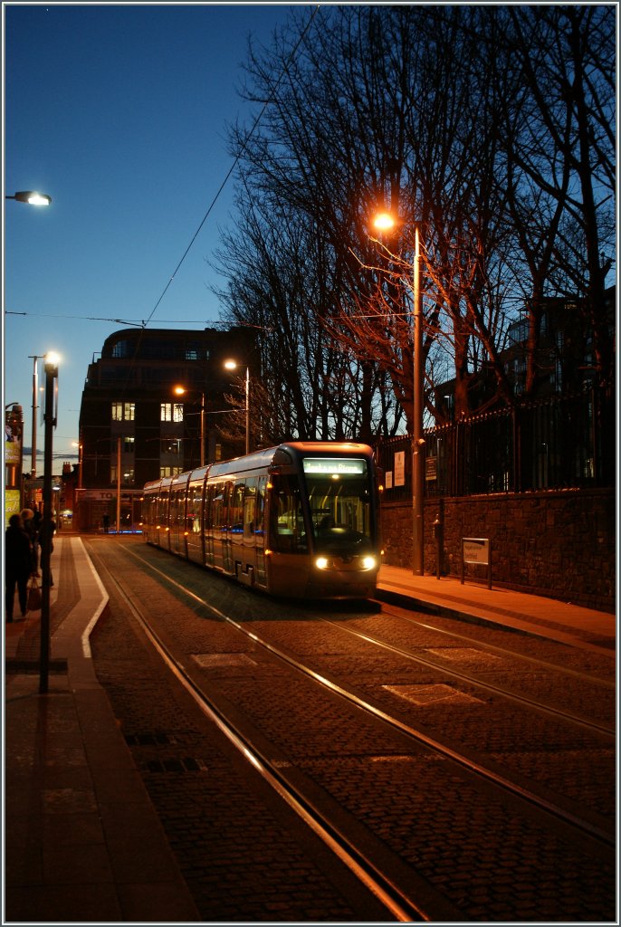 A  redline  LUAS by the Smithfield Stop. 
Dublin, 25.04.2013