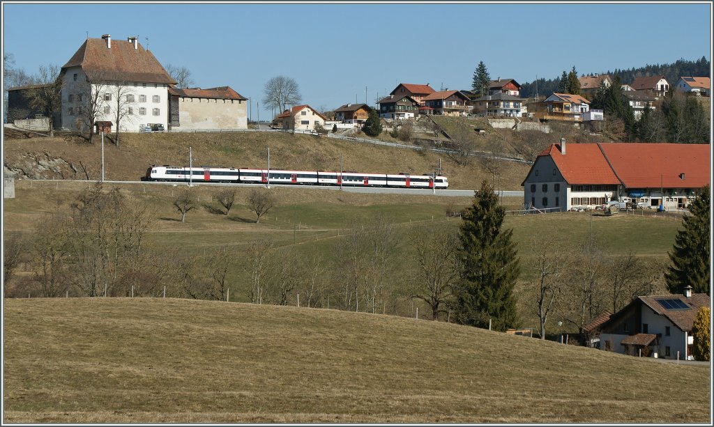 A SBB Domino from Fribourg to Bulle by Vaulruz. 
14.03.2012