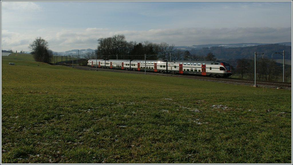 A SBB RABe 511 by Vauderens. 
12.01.2013