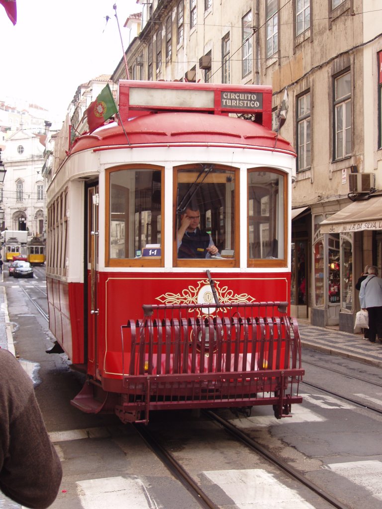 A sightseeing tramway across the city centre. March 2008.