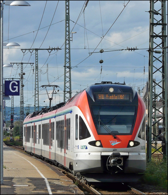 A VIAS Flirt is entering into the main station of Koblenz on June 23rd, 2011.