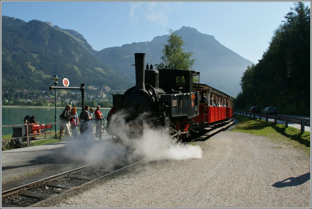 Achenseebahn steamer Train on the terminate station Seespitz. 16.09.2011