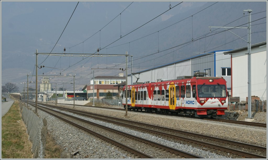 AOMC local train to Champry by Aigle.
05.03.2011