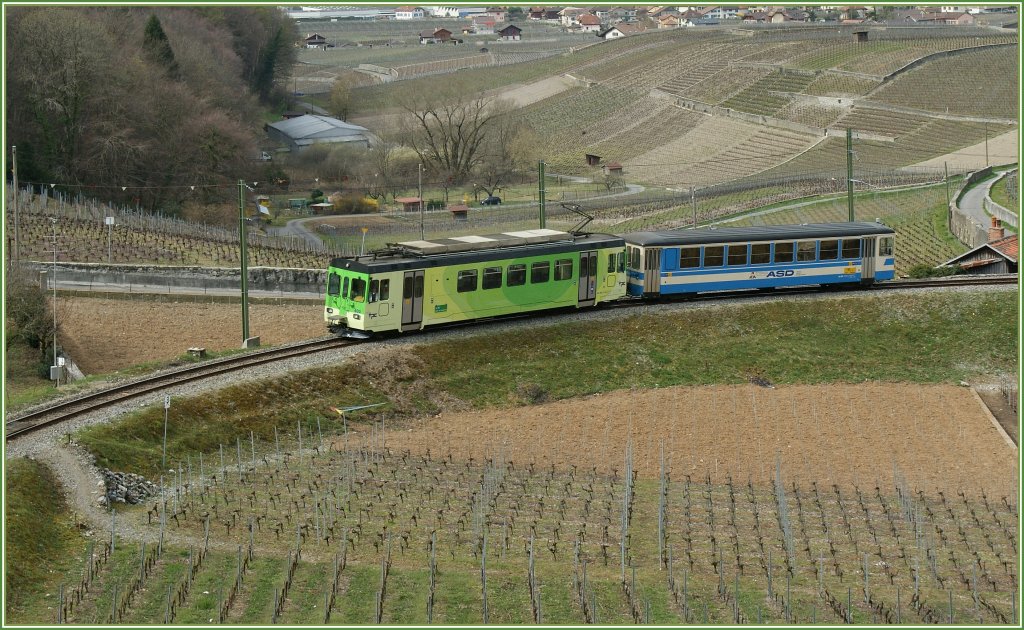 ASD local train to Les Diablerets by Aigle. 
27.03.2011
