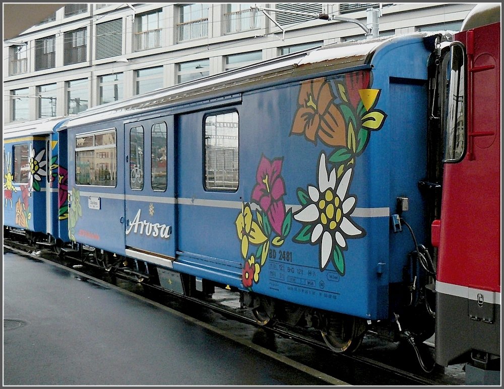 BD 2481 in Arosa Line colours pictured at Chur on December 23th, 2009.
