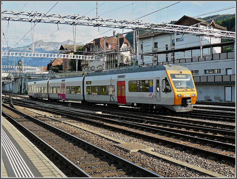 BLS Paul Klee RABe 525 NINA 36 pictured at Spiez on July 29th, 2008.