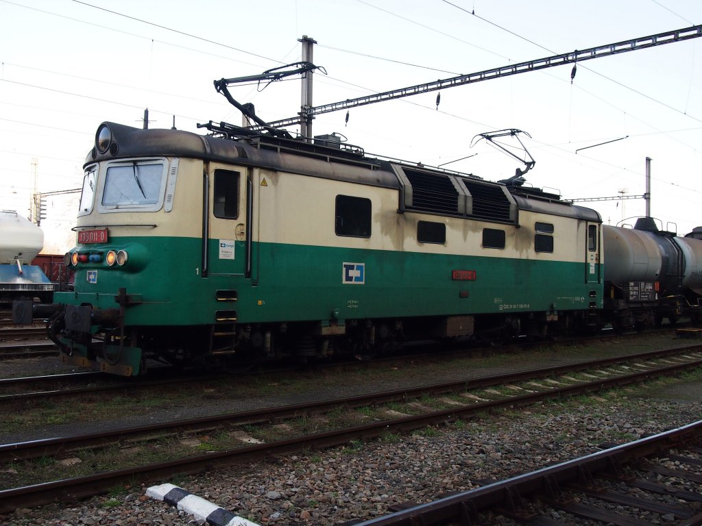 CD Cargo 130 011 on the railway station Kralupy on the 13 Nov 2012