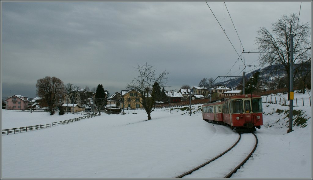 CEV local train to Blonay by St-Legier Gare.
13.12.2012