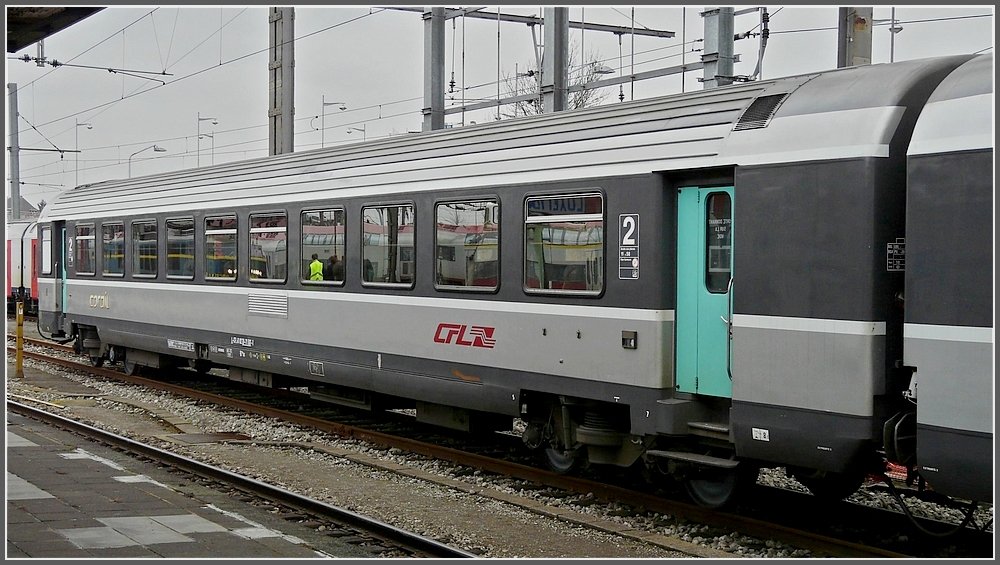 CFL Corail wagon photographed at Luxembourg City on February 24th, 2009.