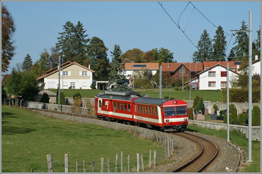 CJ local train by Les Breuleux. 
11.10.2011