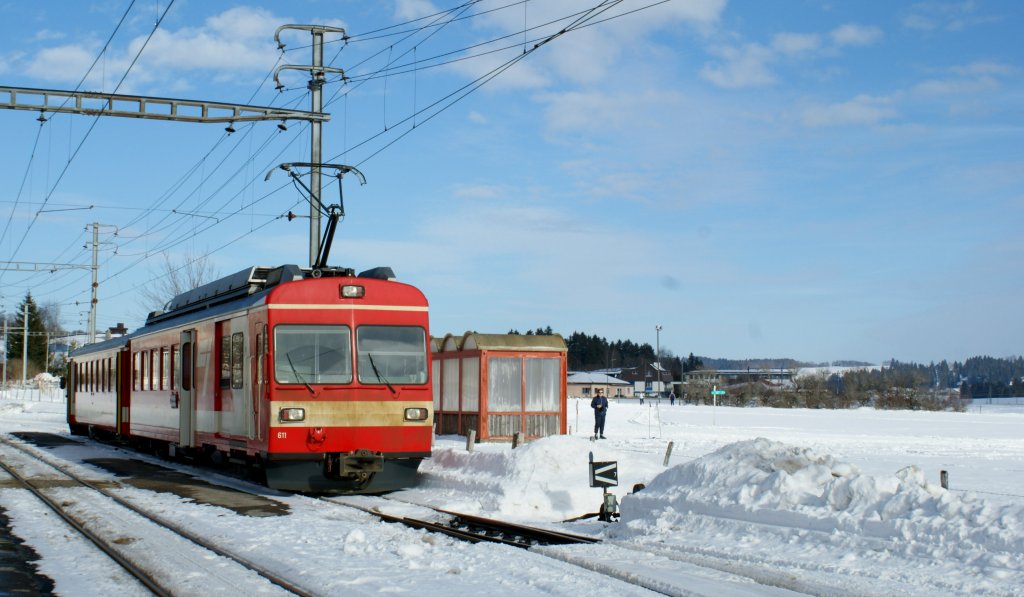 CJ local train to Tramelan in Le Noiremont.
16.02.2010