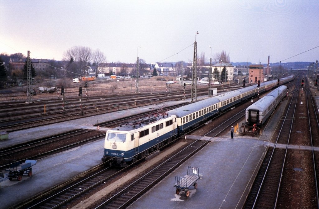 Class 111 in Rosenheim march 1989.