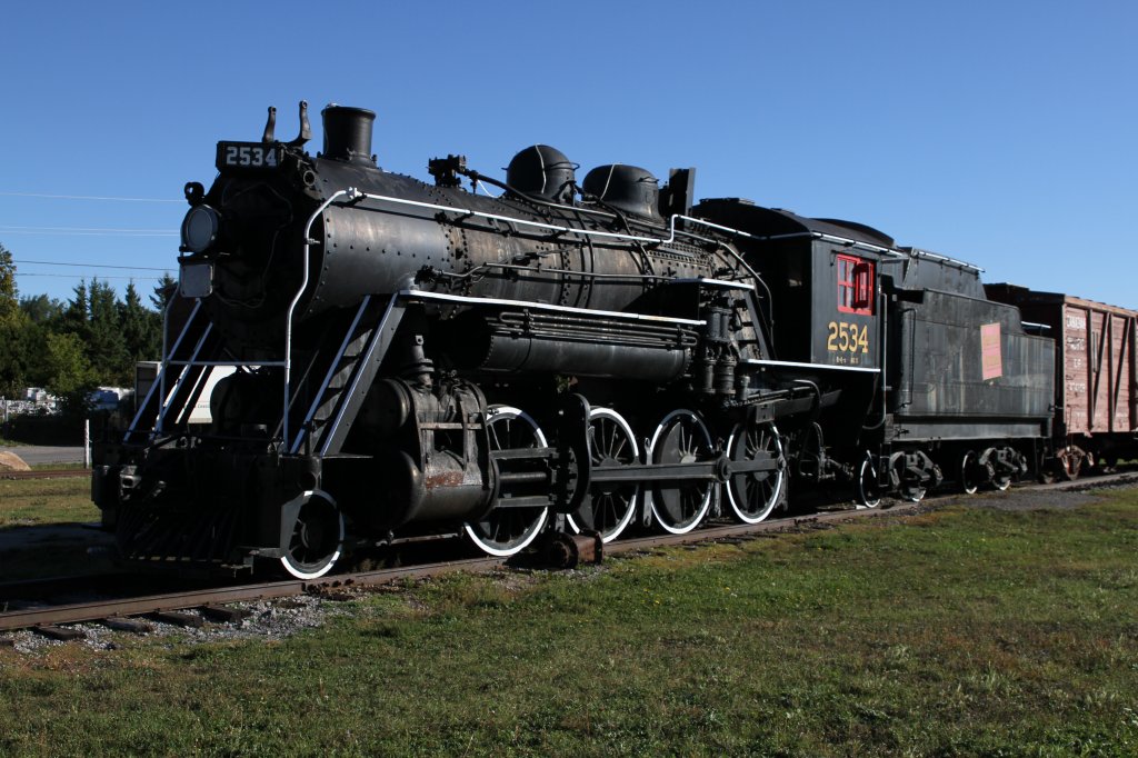 CNR 2534 Class N-4-a on 14.Sep.2010 at Brighton Railway Museum, Brighton, Ontario. This locomotive is an 2-8-0  Consolidation  Type. 