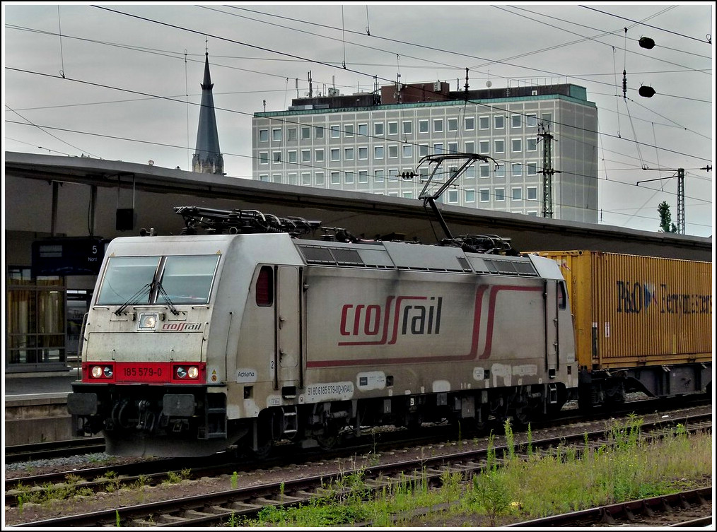 Crossrail 185 579-0  Adriana  pictured at the main station of Koblenz on June 26th, 2011.